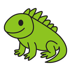 Fototapeta premium Cute Iguana Animal Illustration