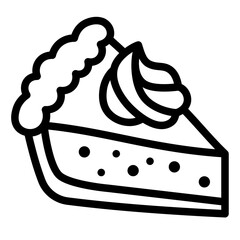 Pumpkin Pie Slice Icon