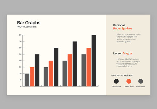 Bar Chart Graph Infographic Template in Modern Corporate Style for Business Presentations