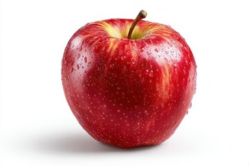 Apple Top Down. Fresh Red Organic Fruit in Top Down View