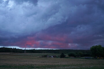 Heraufziehendes Unwetter in Sachsen