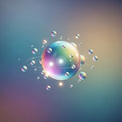 Stunning abstract sphere with vibrant rainbow colors and connected nodes, perfect for modern tech or science visuals with a futuristic feel