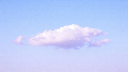 Single cloud in blue sky