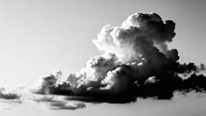 Black and white cloud formation in sky