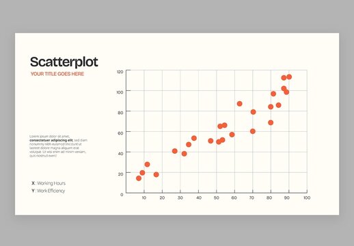 Scatterplot Scatter Plot Chart Infographic Template in Modern Corporate Style for Business Presentations & Data Visualisation