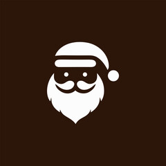 Minimalist Santa Claus Icon Vector Design Illustration