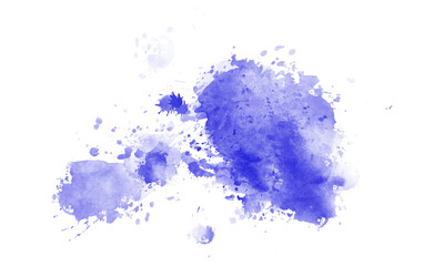 Abstract PNG Blue Watercolor Paint Splatter