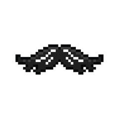 Fototapeta premium Pixel art moustache graphic design vector