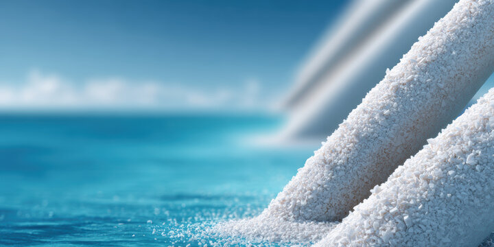 Hopeful vision for climate change adaptation using green energy for water desalination. sustainable technology offering pure water solution for our planet