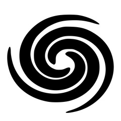 Minimalist black and white spiral graphic design element for creative projects and abstract art vector illustration image vacter Vacter