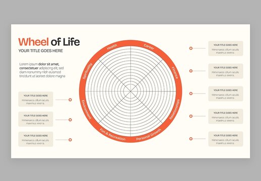 Wheel of Life Spider Chart Infographic Vector with Cute Education Style for School Teachers