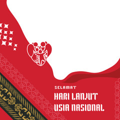 Twibbon graphic hari lanjut usia nasional indonesia template banner