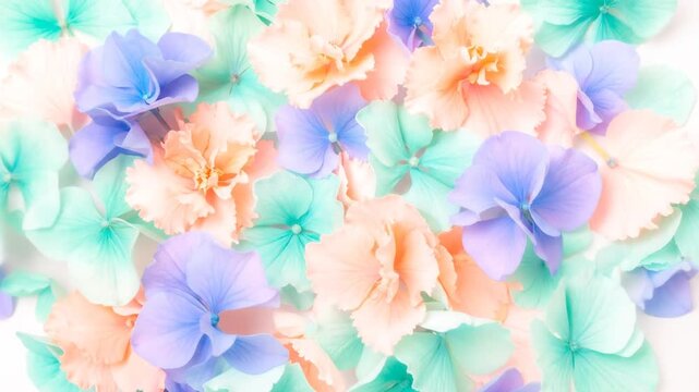 Pastel flower petals close-up