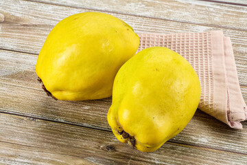 Ripe sweet fresh juicy quince