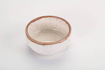 White ceramic empty bowl dishware