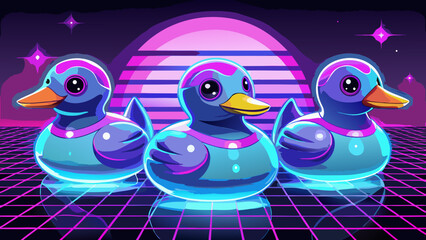 Obraz premium ducks in the night