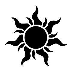 Minimalist download sun vector illustration of tangled sun symbol with rays for graphic design and decoration use vacter Vacter