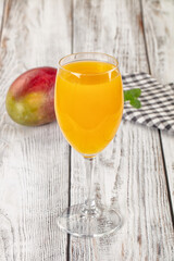 Sweet cold tropical mango juice