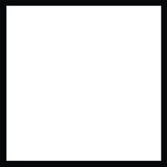 Black square frame with white background