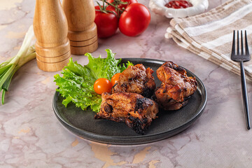 Hot Grilled chicken thigh barbecues