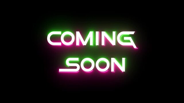 Coming Soon Text. coming soon lighting text