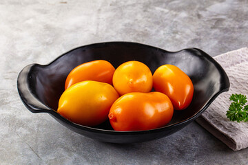 Sweet juicy ripe yellow tomato