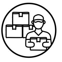 delivery man with boxes