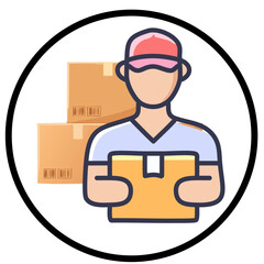 delivery man with boxes