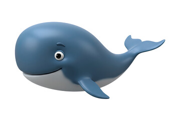 Obraz premium Cartoon Whale Illustration Cute and Playful Aquatic Animal Design