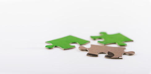 Puzzleteile in Nahaufnahme