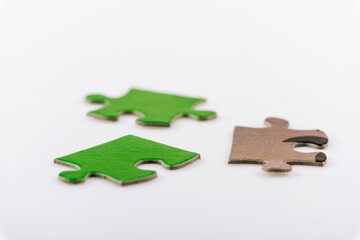 Puzzleteile in Nahaufnahme