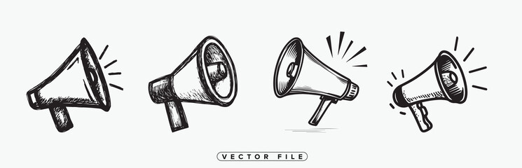 Sketch of four arrowheads in various styles a vintage illustration