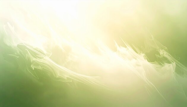 Ethereal light streaks softly diffuse across a vibrant green and luminous yellow gradient background, creating a serene and natural abstract design perfect for modern digital aesthetics