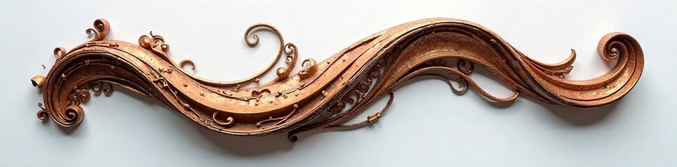 Elegantly Bent Metal Sculpture Handcrafted Organic Art for Modern Home Decor