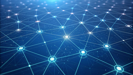 Abstract Digital Global Network Connection and Data Grid