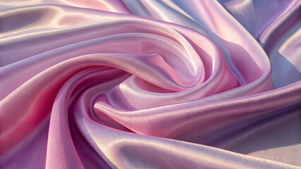 Smooth Luxurious Pink and Purple Silk Fabric Swirl Texture