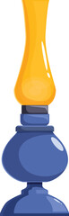 Cartoon style kerosene lamp illuminating darkness with soft yellow glow