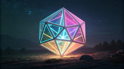 Radiant Icosahedron Crystal