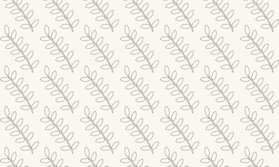 Minimal autumn leaf pattern on white background for seasonal decoration