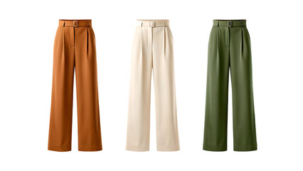 Trendy Wide-Leg High-Waisted Trousers for Women in Earth Tones: Fashion and Style


