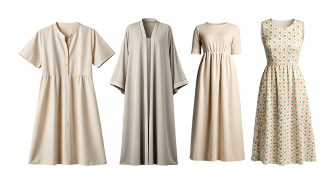 Simple Minimalist Summer Dresses and Cardigan Style Cover-Up for Daily and Resort Wear