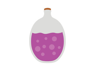 Bottle Witch Potion Halloween Illustration
