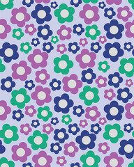 Playful Floral Pattern Featuring Flowers On A Background For Design Projects