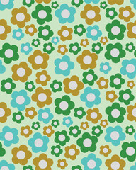 Playful Floral Pattern Featuring Flowers On A Background For Design Projects