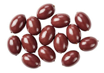 Delicious chocolate covered almonds isolated on transparent background, sweet treat for snacking and dessert