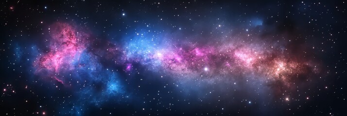 Obraz premium Stunning Cosmic Canvas of a Deep Unreal Galaxy Nebula Filled with Countless Stars and Colors