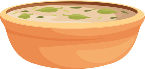 Creamy yogurt based kadhi garnished with fresh herbs in a traditional clay bowl, representing authentic indian cuisine