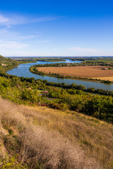 Panorama of the Garonne River and the Confluence with the Tarn Near Saint-Nicolas-de-la-Grave, Viewed from the Heights of Boudou