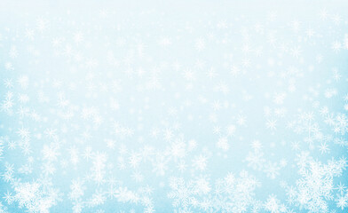 Festive Christmas  background with snowflakes
