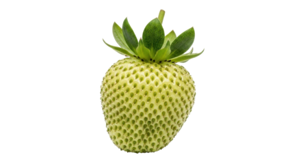 Isolated green strawberry, healthy and refreshing, full of vitamins and nutrients, ready to eat
